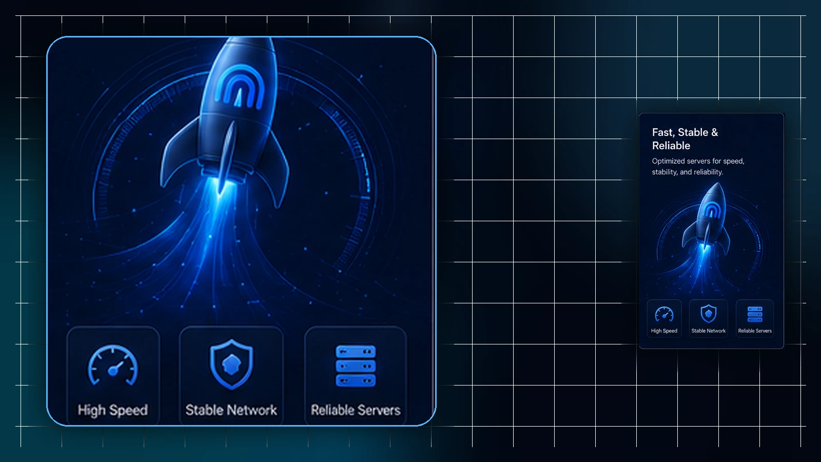 Lifecycle illustration of contractor VPN setup: an own profile issued from the panel at onboarding, separate working profiles beside a policy card, and a neutral engagement-end point routed to account, policy, and support channels.