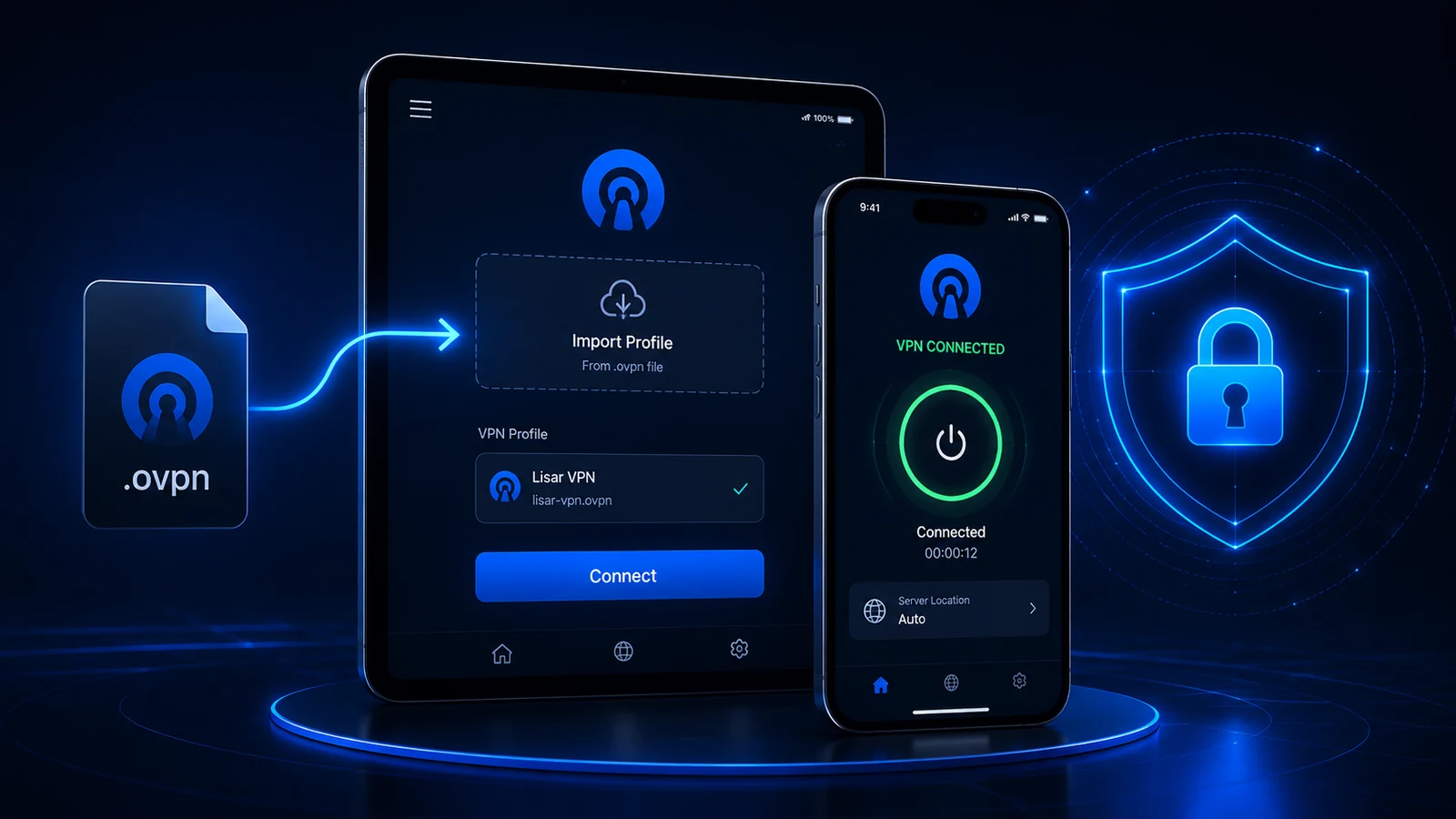 iOS OpenVPN setup preview