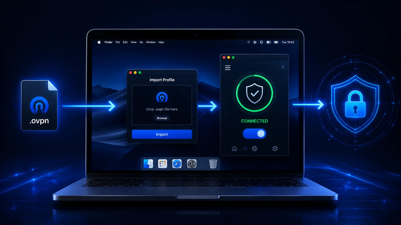 macOS OpenVPN setup preview
