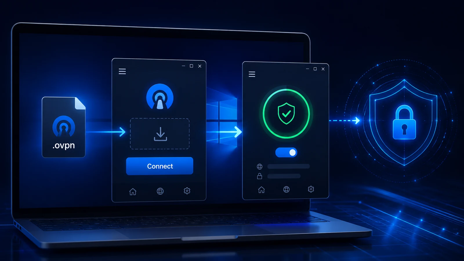 Windows OpenVPN setup preview